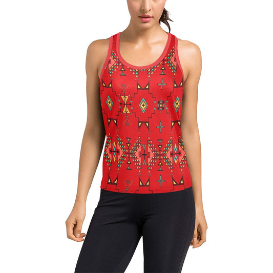 Thunder Flight Red Women's Racerback Tank Top
