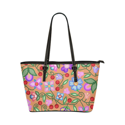 Petal Harmony Terracotta Leather Tote