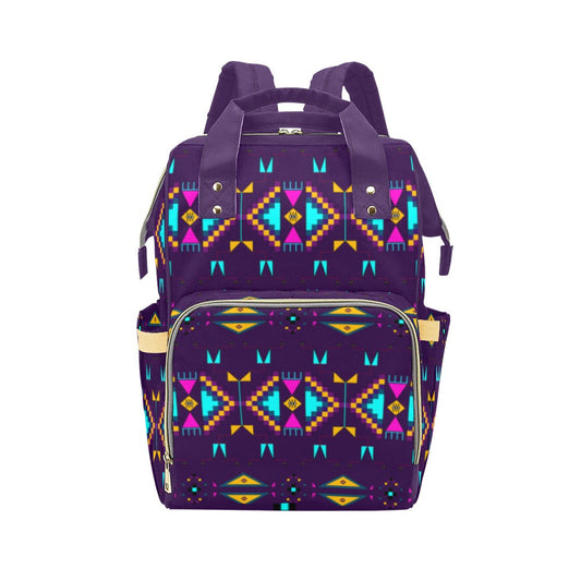 Rite of Passage Dark Purple Multi-Function Diaper Backpack