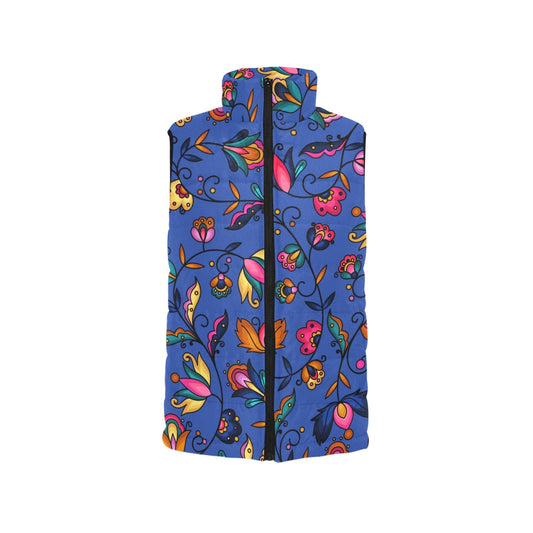 Copper Prairie Petals Blue Padded Vest