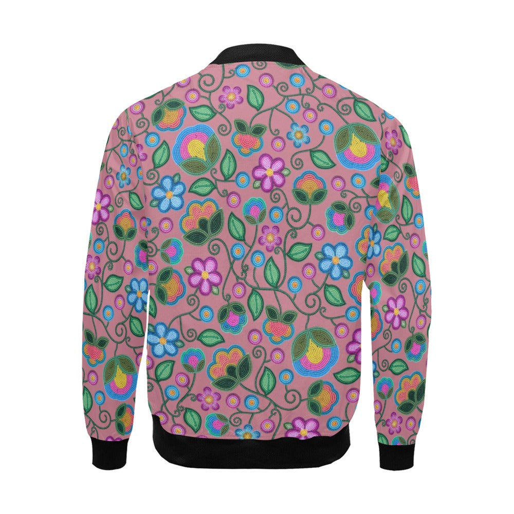 Turquoise Sunbeam Peach Bomber Jacket