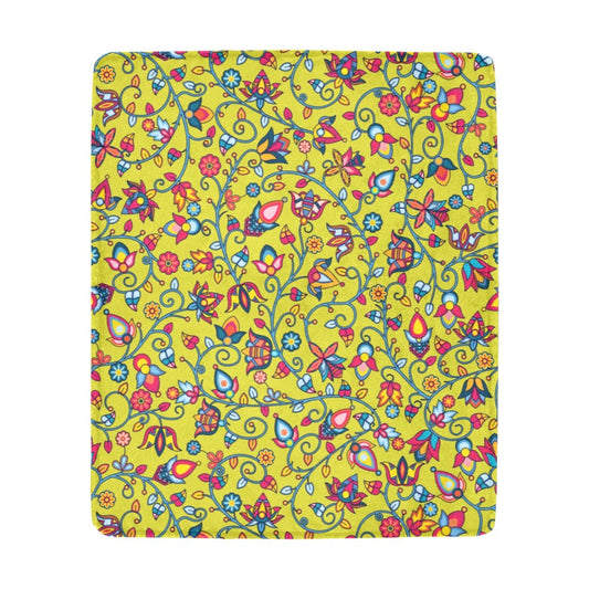Thorny Path Yellow Grass Ultra-Soft Micro Fleece Blanket 50"x60"