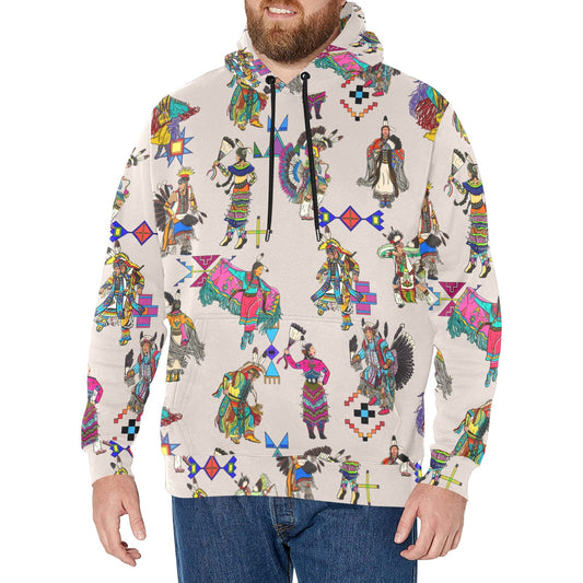 Grand Entry Dancers Muslin Men's Long Sleeve Fleece Hoodie