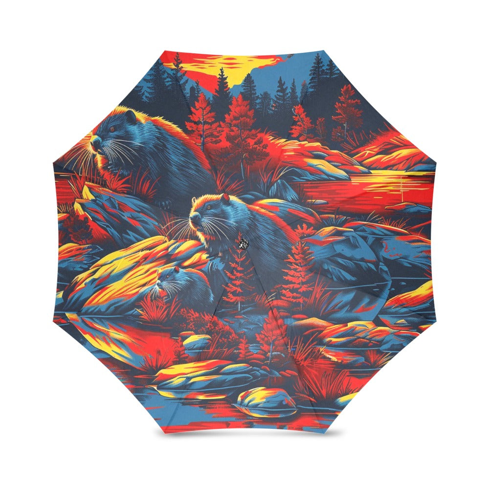 Bundle of Beavers Foldable Umbrella