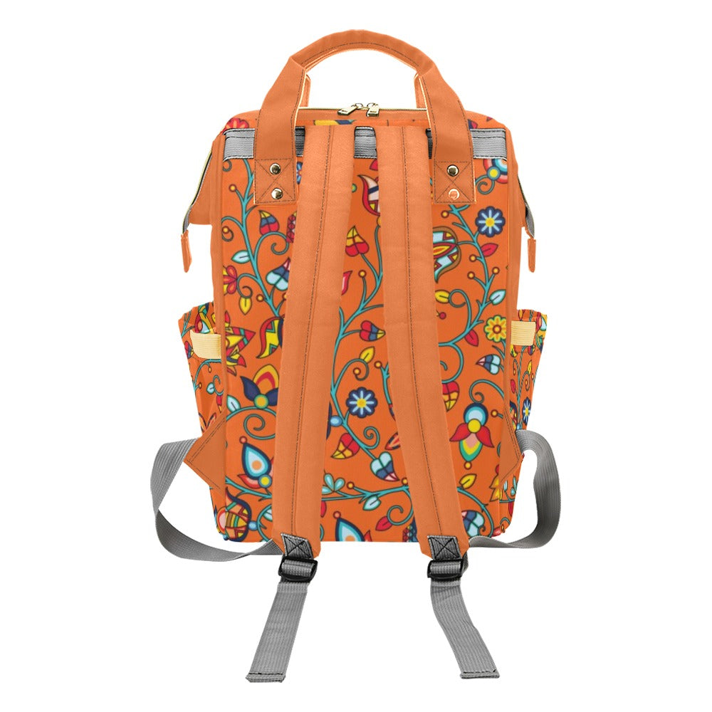 Thorny Path Orange Multi-Function Diaper Backpack