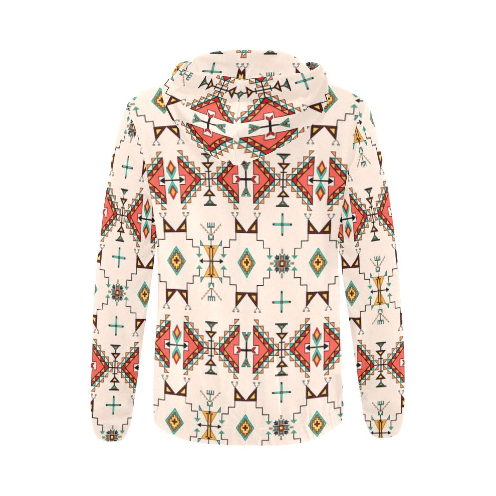 Thunder Flight Cream Full Zip Hoodie for Women