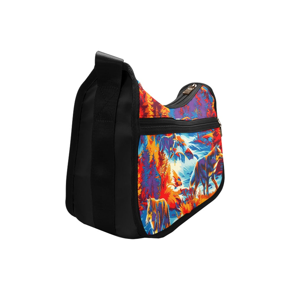 Hunting Wolves II Crossbody Bag