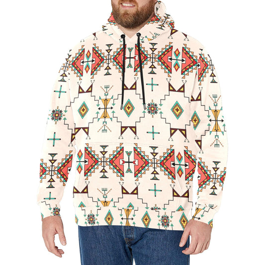 Thunder Flight Cream Men's Long Sleeve Fleece Hoodie