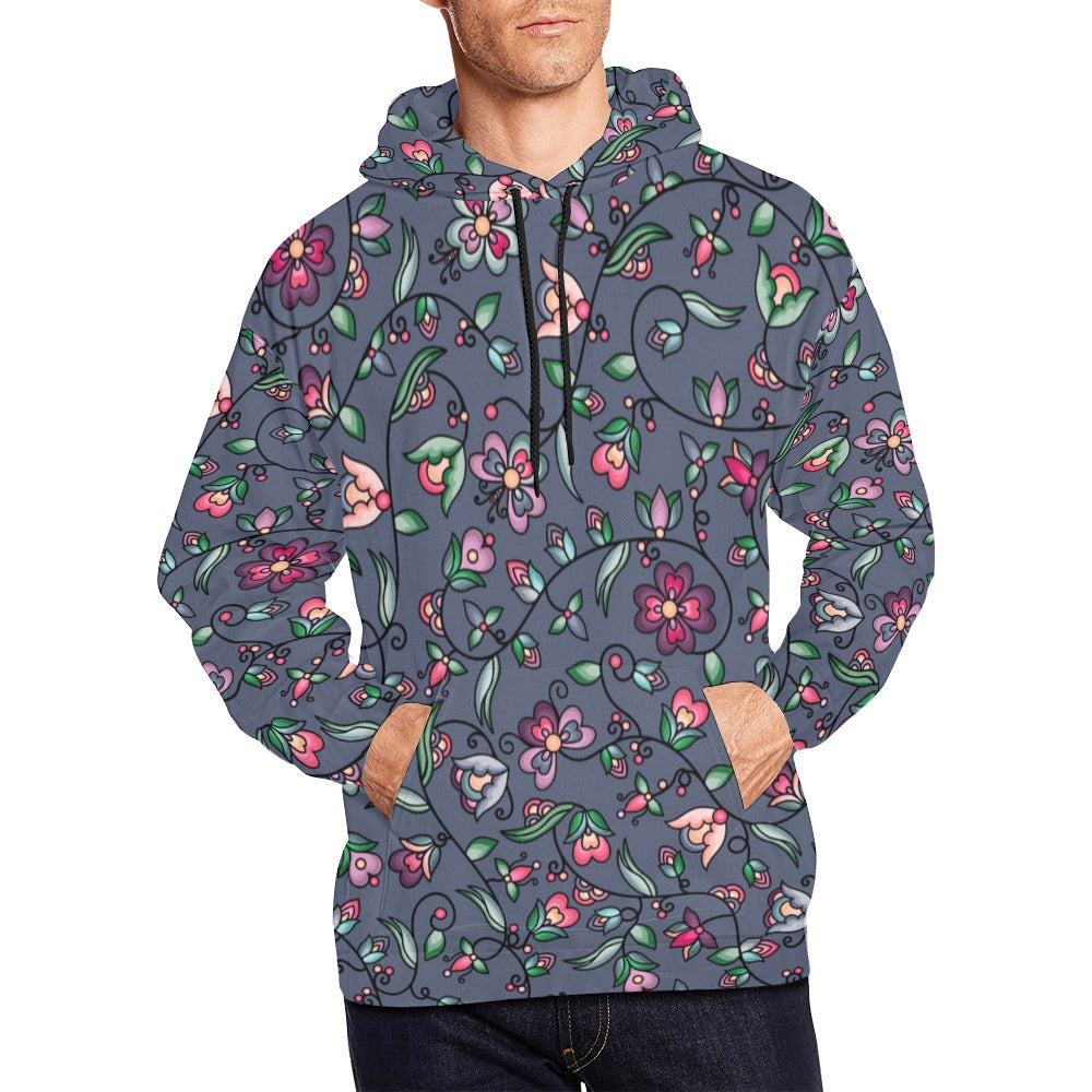 Amber Evening Garland Blue Hoodie for Men