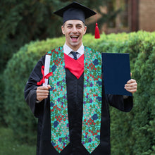 Load image into Gallery viewer, Takwakin Harvest Turquoise Graduation Stole
