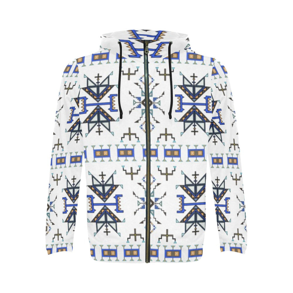 Eagle Strike White Zip Hoodie
