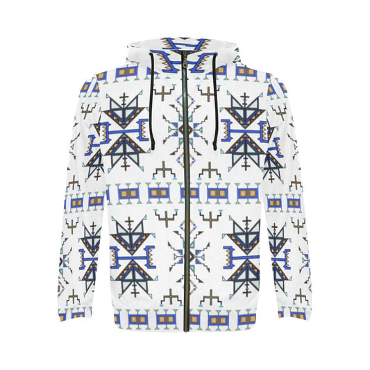 Eagle Strike White Zip Hoodie