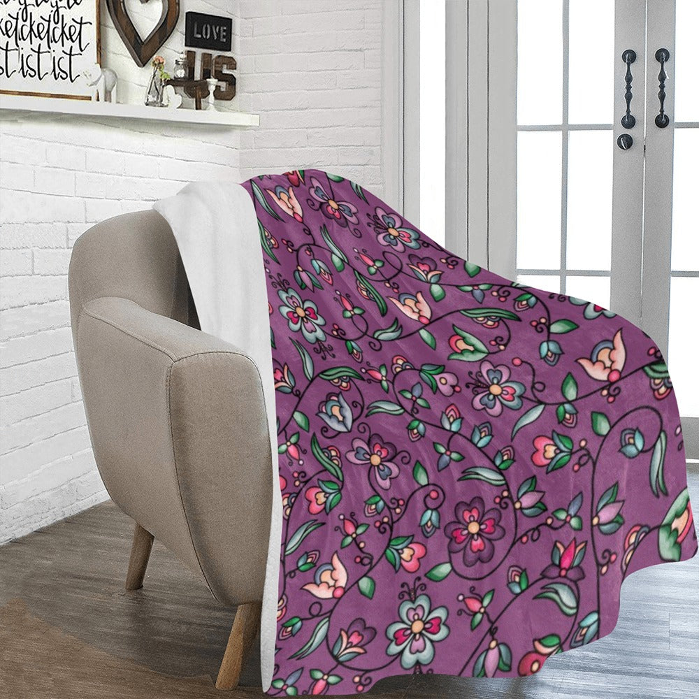 Amber Evening Garland Purple X-Large Micro Fleece Blanket