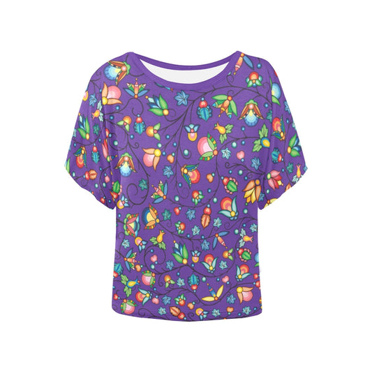 Prairie Plains Spirit Midnight Purple Women's Batwing-Sleeved Blouse T shirt
