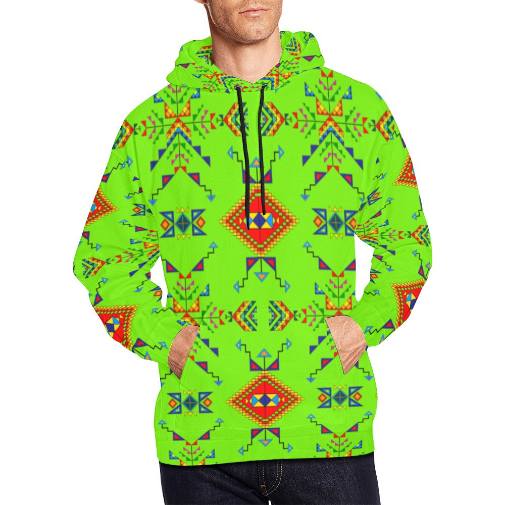 Buffalo Jump Neon Green Hoodie for Men