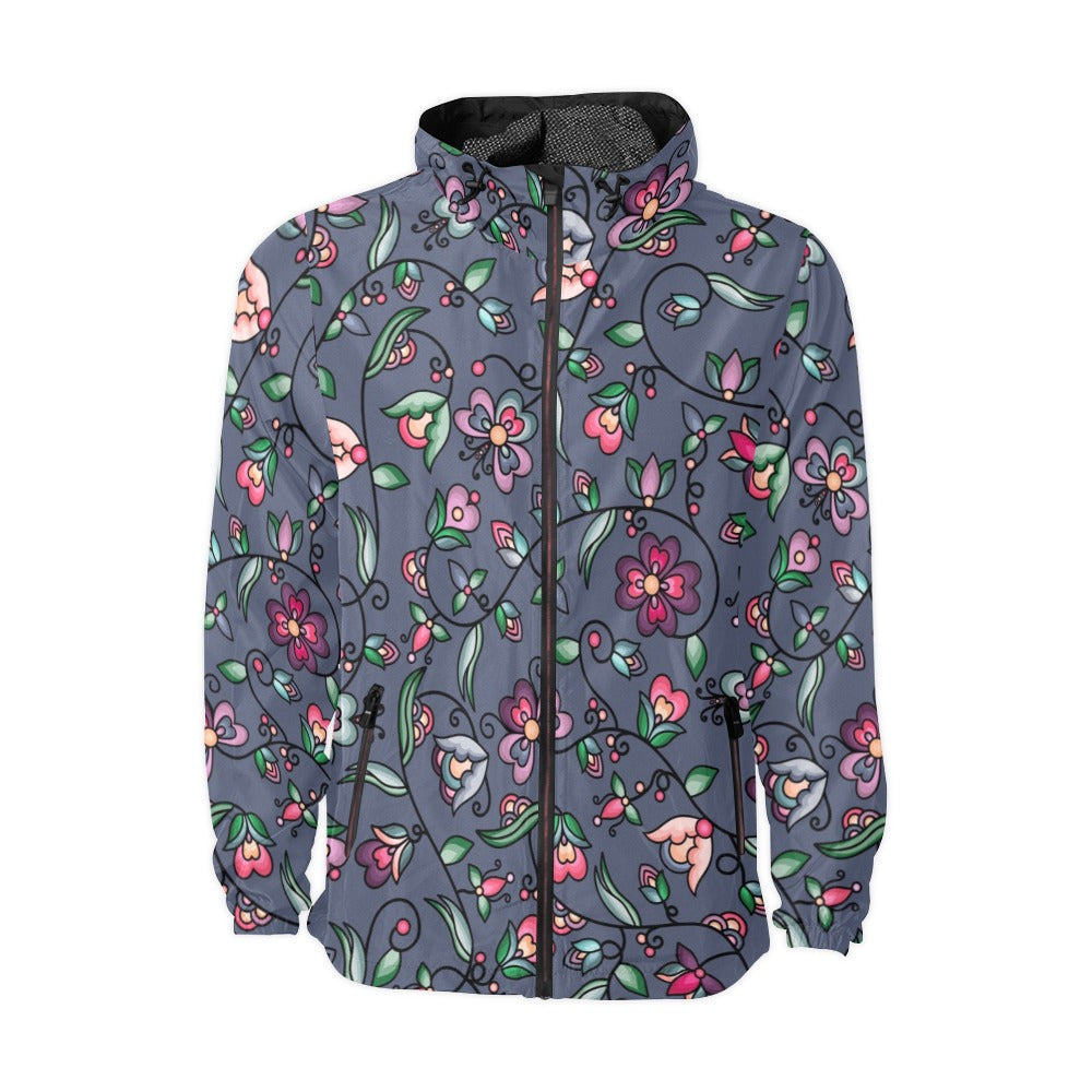 Amber Evening Garland Blue Men's Windbreaker
