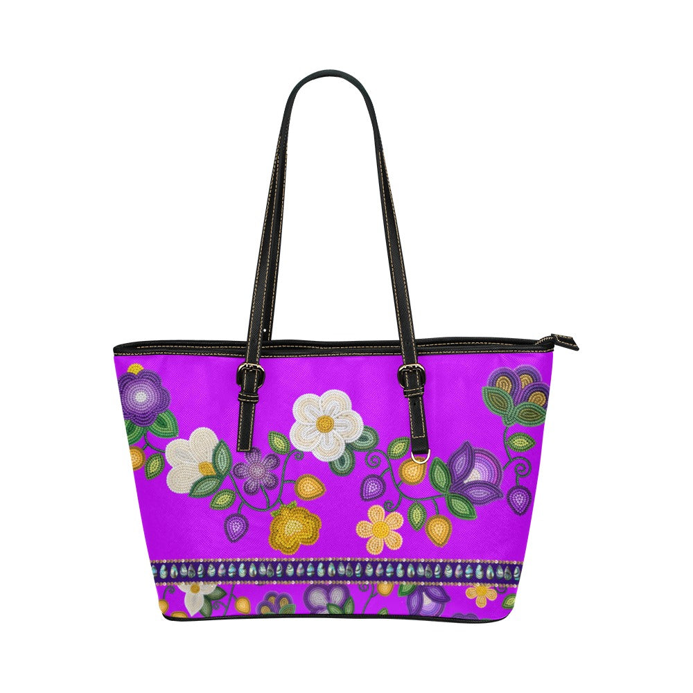 Midnight Moss Bloom Leather Tote