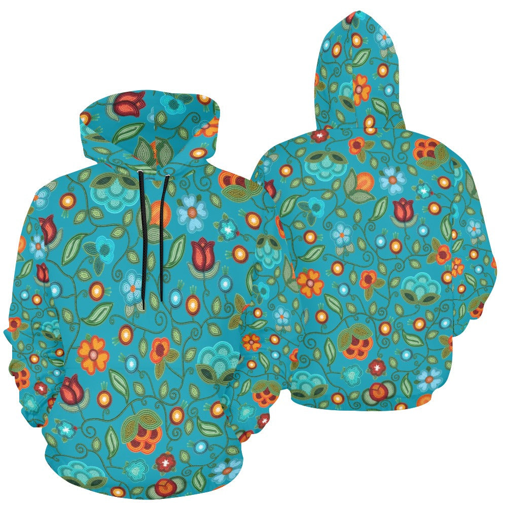 Prairie Fire Petals Ocean Hoodie for Women