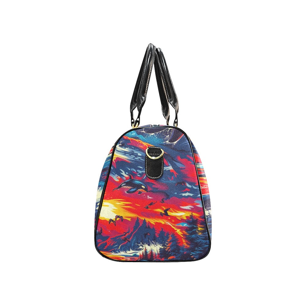 Killer Whales in the Bay Large Travel Bag
