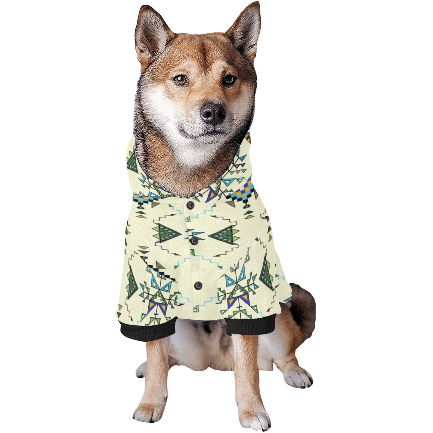 Bear Shield Cream Pet Dog Hoodie