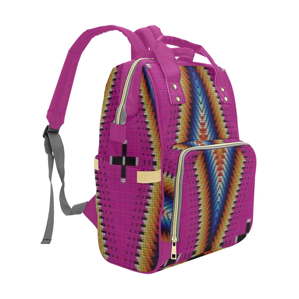 Diamond in the Bluff Pink Multi-Function Diaper Backpack/Diaper Bag