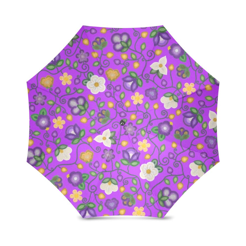 Midnight Moss Bloom Purple Foldable Umbrella