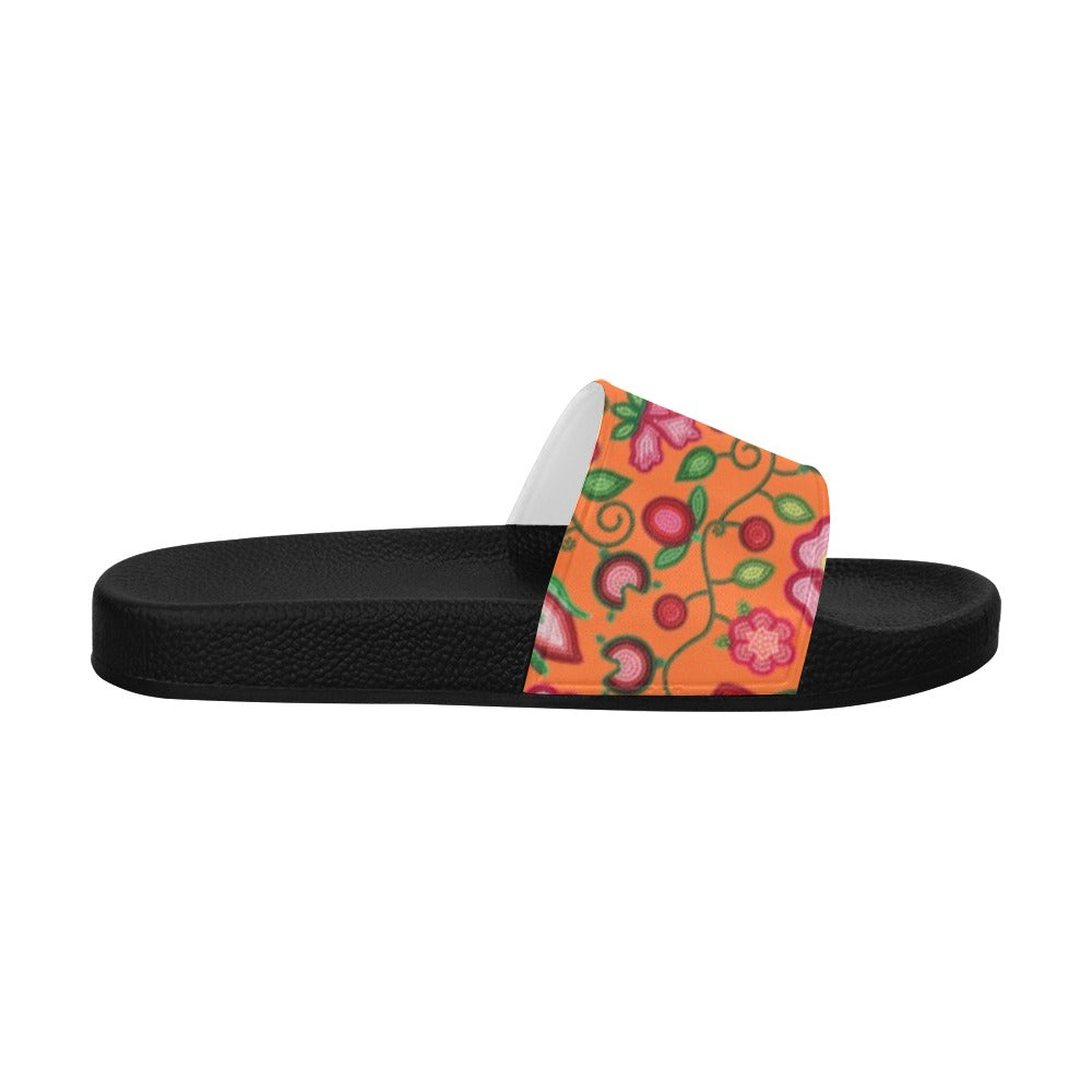 Rose Reverie Orange Slide Sandals