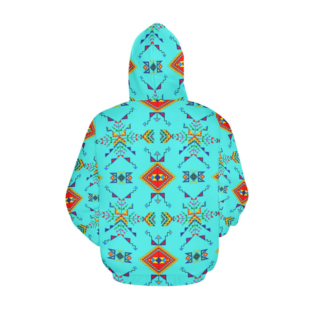 Buffalo Jump Turquoise Hoodie for Women