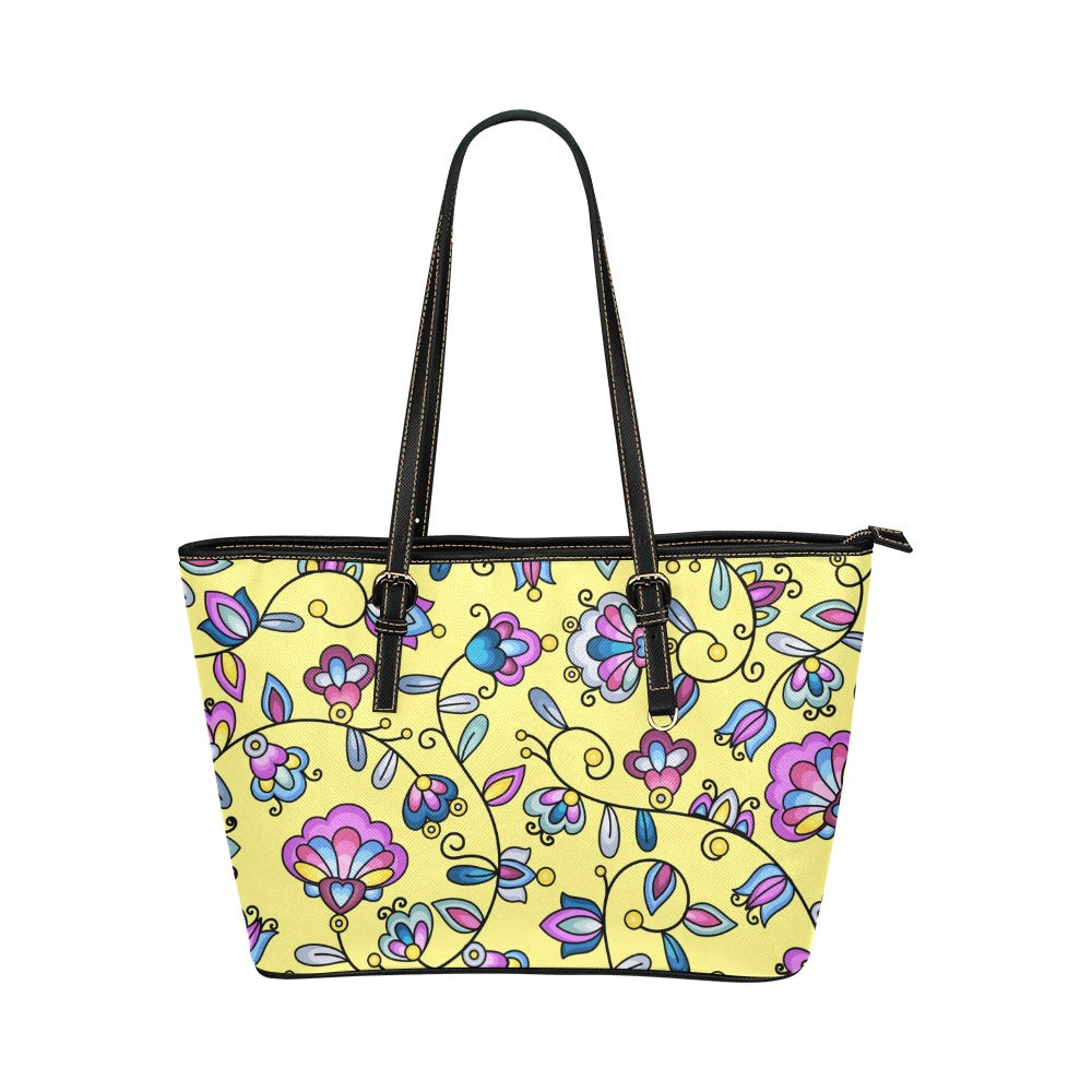 Autumn Bundle Blessing Yellow Leather Tote