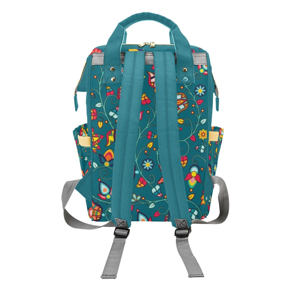 Thorny Path Teal Multi-Function Diaper Backpack