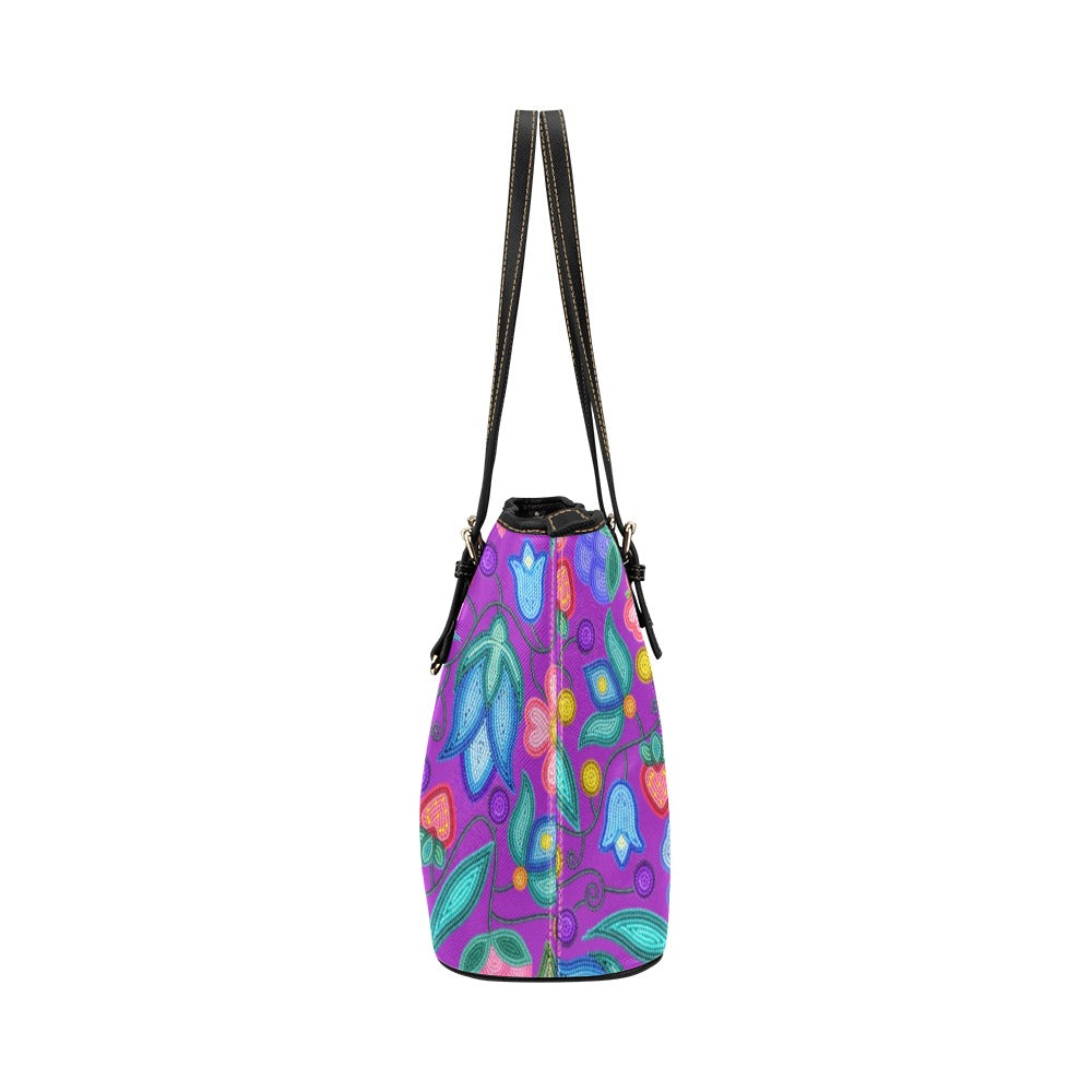 Sweet Offering Purple Leather Tote