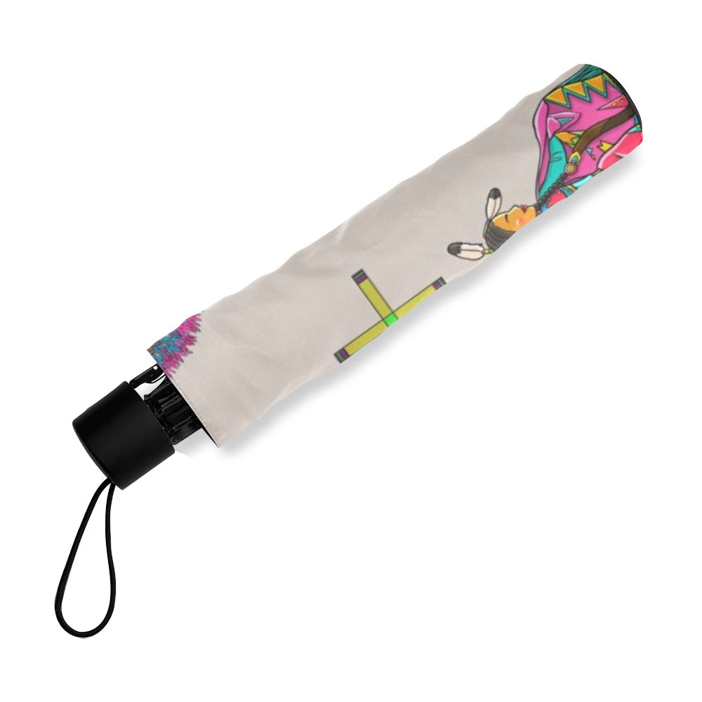 Grand Entry Dancers Muslin Foldable Umbrella