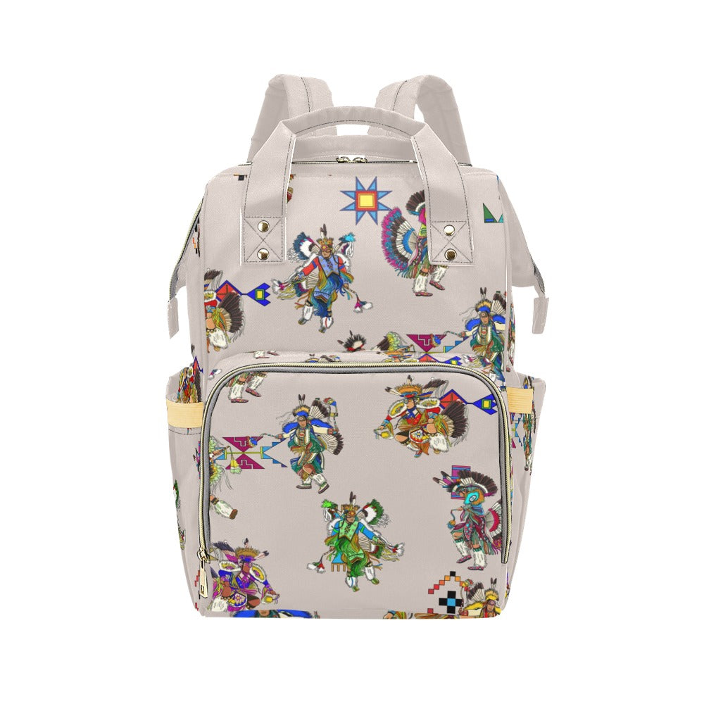 Men's Fancy Dancers Muslin Multi-Function Diaper Backpack