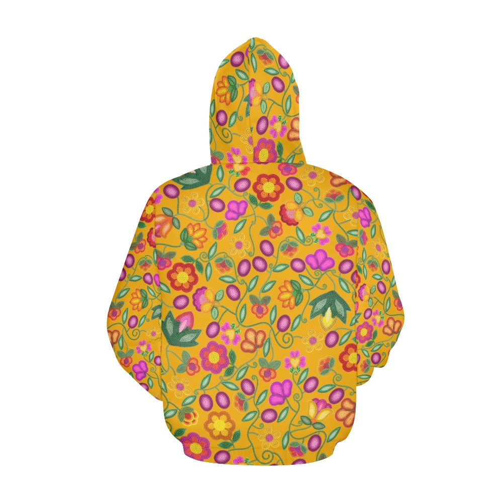 Boreal Bounty Yellow Hoodie for Women
