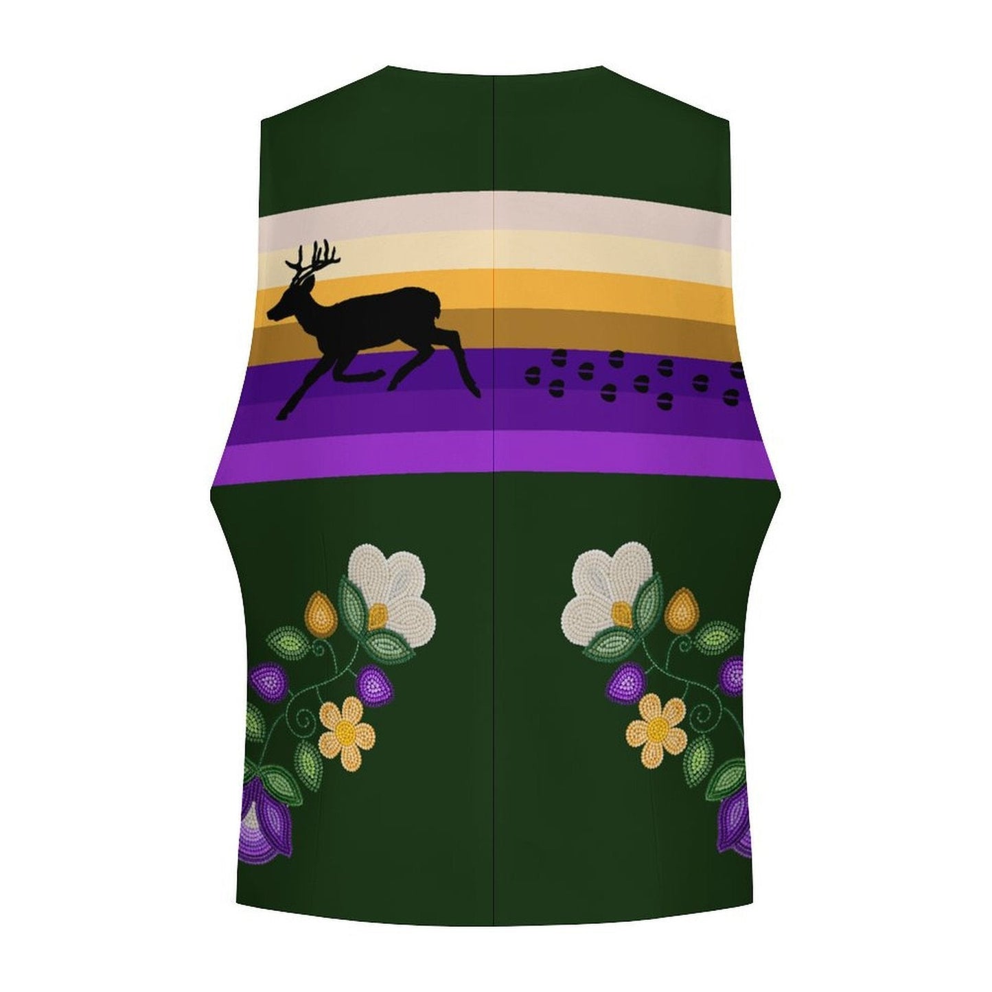 Midnight Moss Bloom Men's Sleeveless Suit Vest
