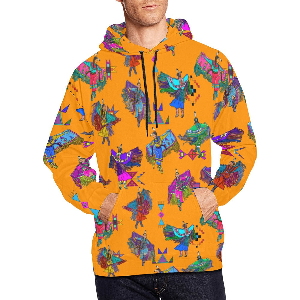 Women's Fancy Dancers Orange Hoodie for Men