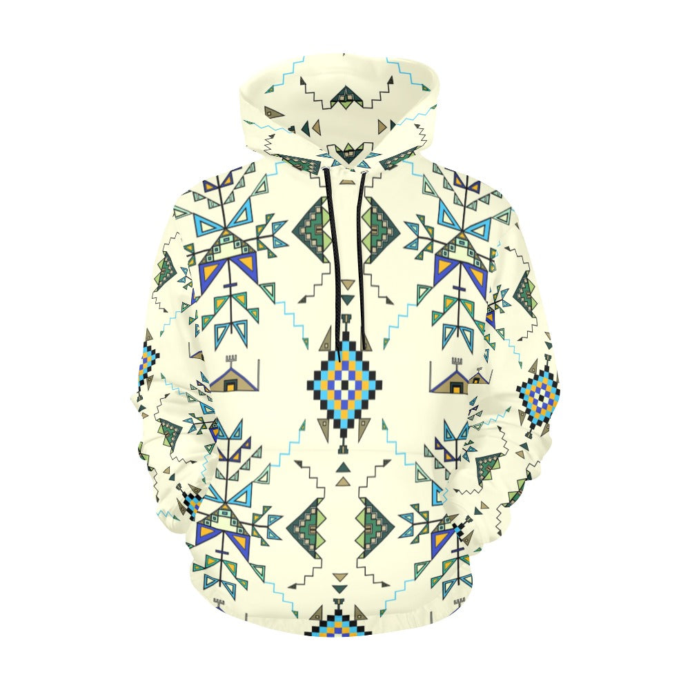 Bear Shield Cream Hoodie for Women (USA Size)