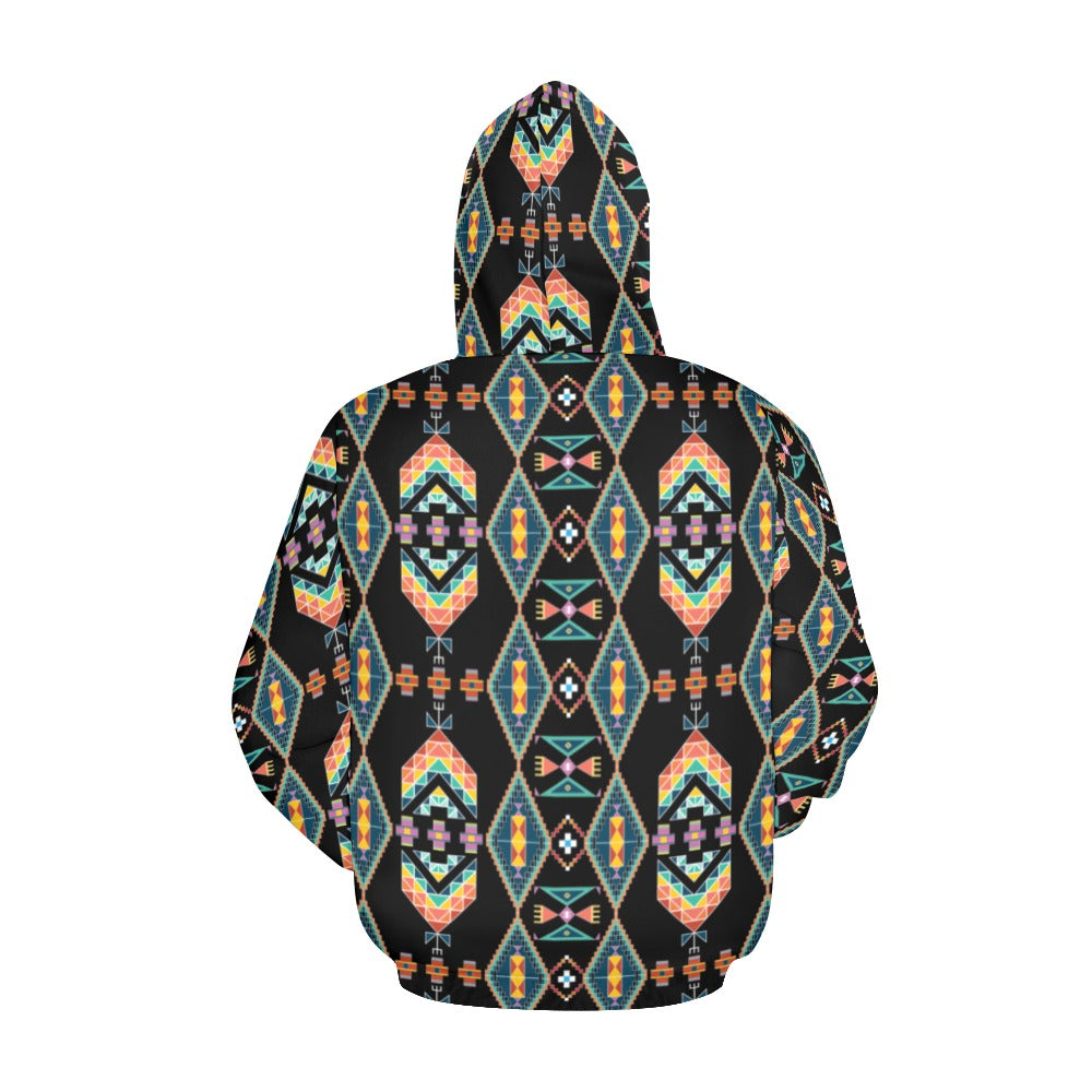 Travois Tipi Black Hoodie for Men