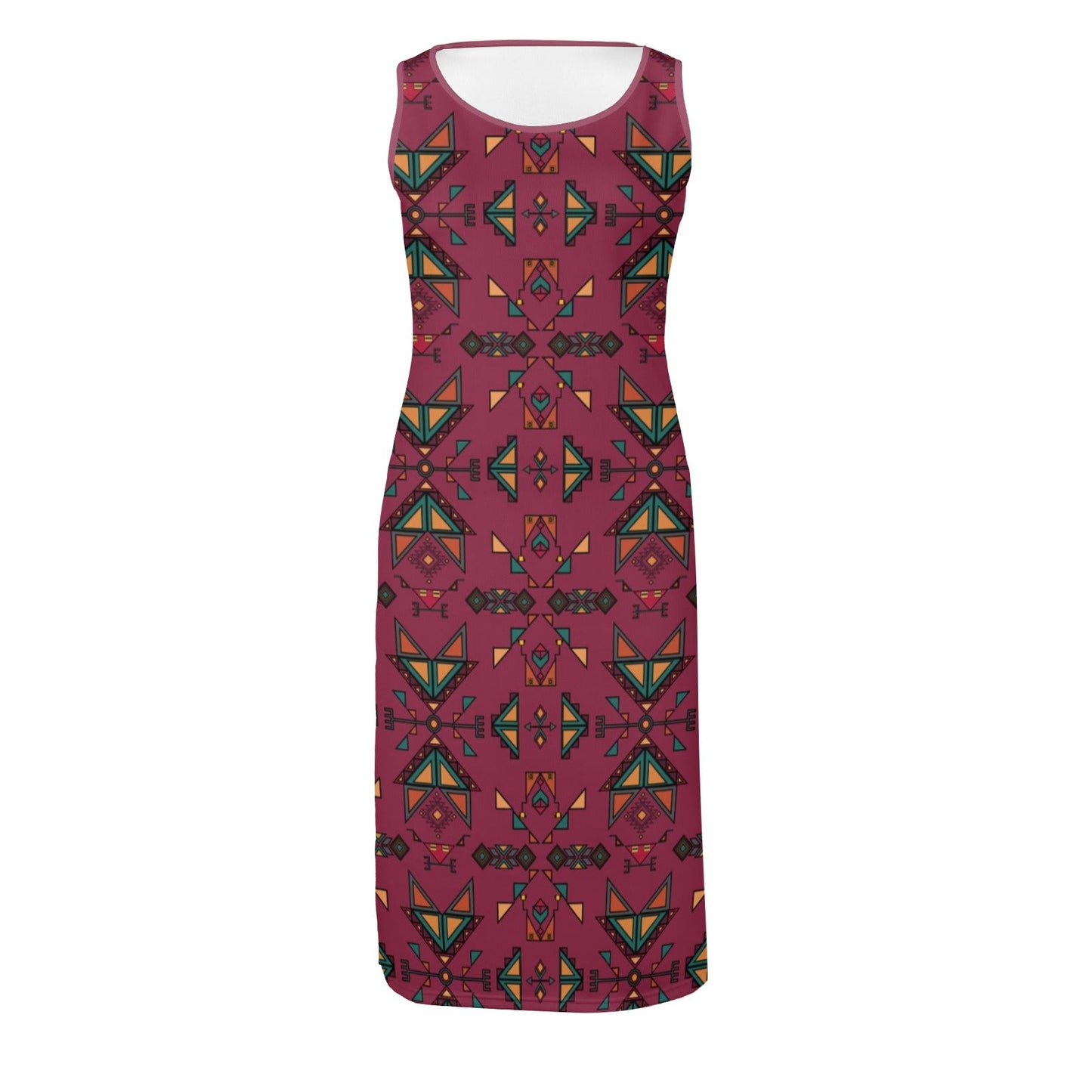 Arrow dawn Maroon Phaedra Sleeveless Open Fork Long Dress