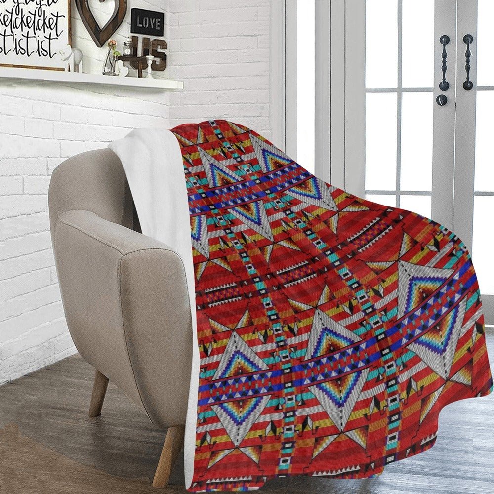 Medicine Blessing Red X-Large Micro Fleece Blanket