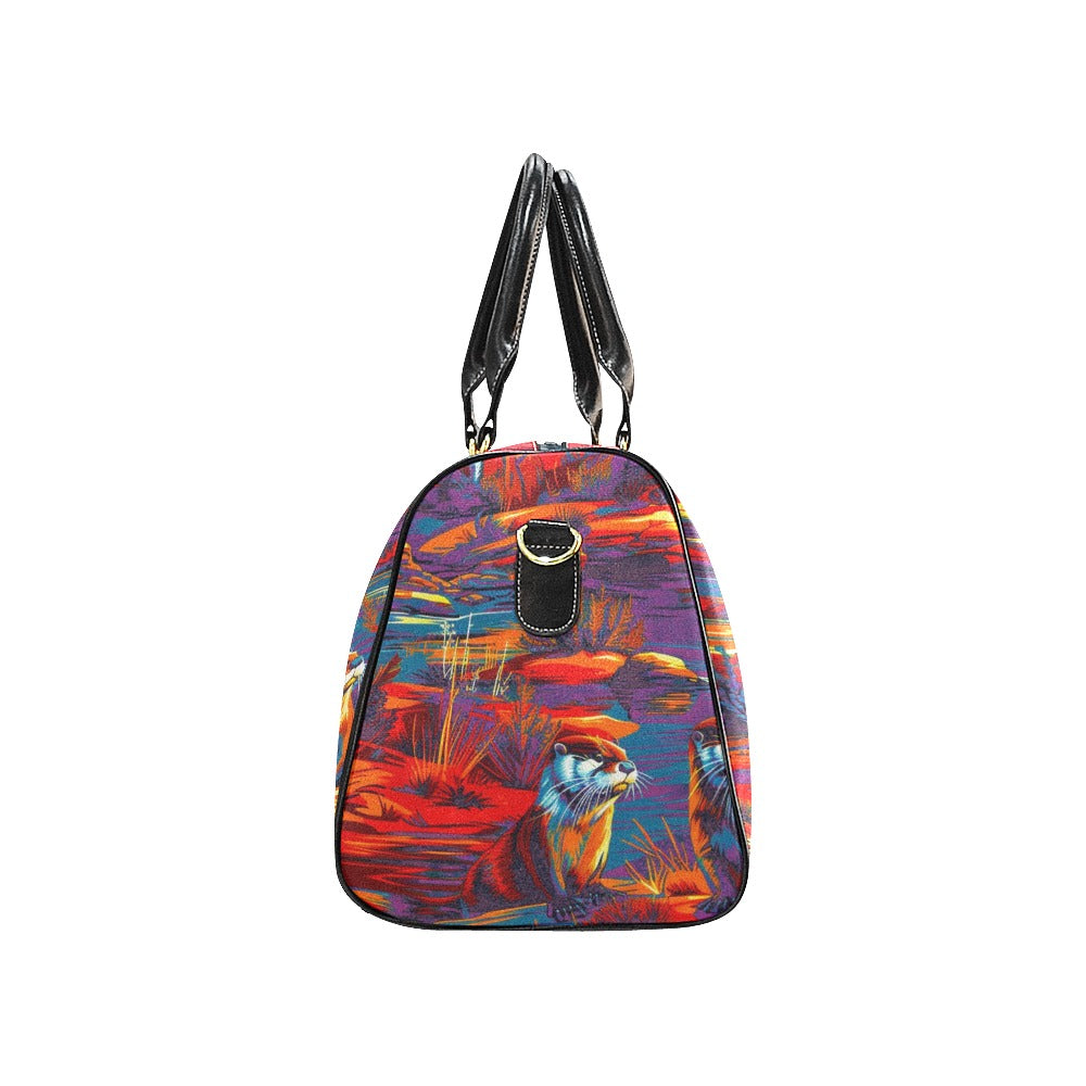 Silly Otters Large Travel Bag