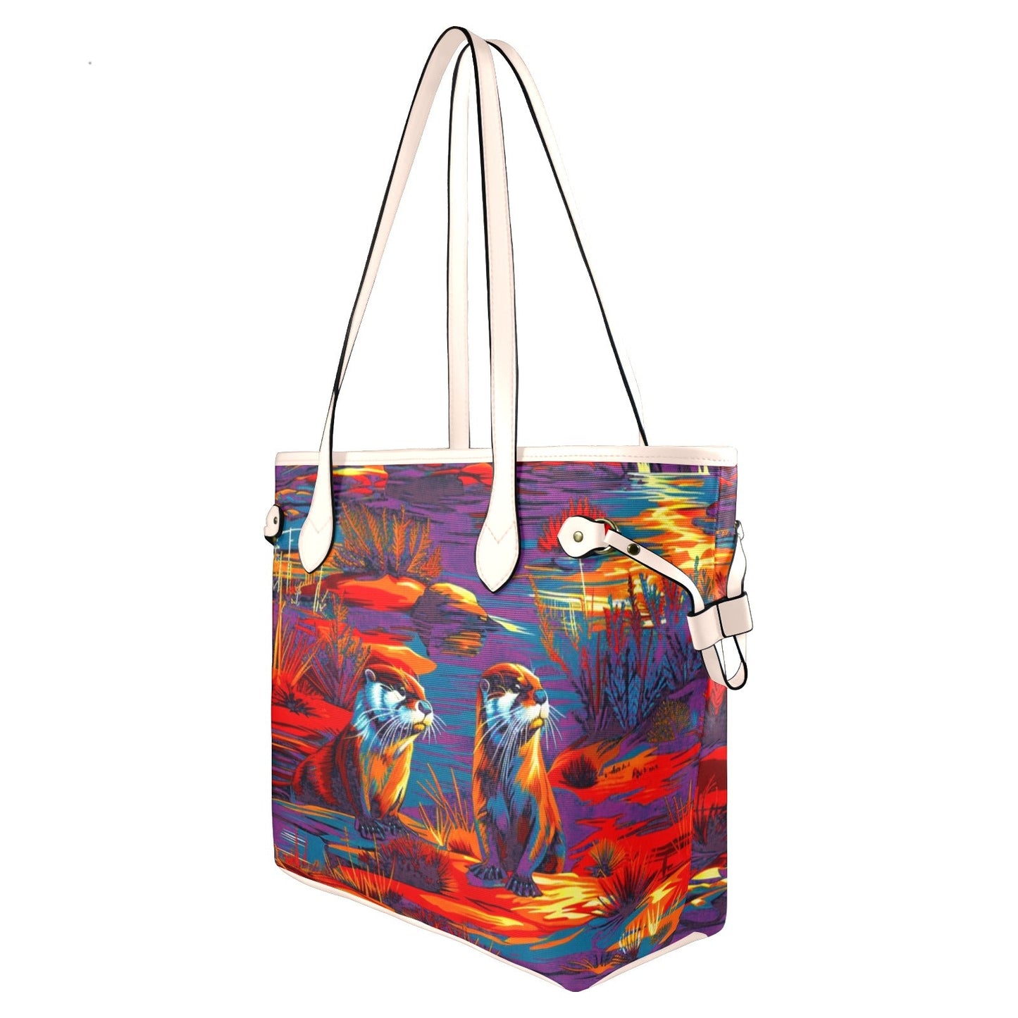 Silly Otters Clover Canvas Tote Bag