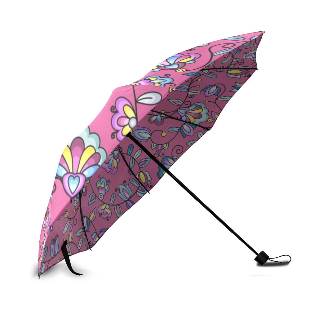 Autumn Bundle Blessing Pink Foldable Umbrella