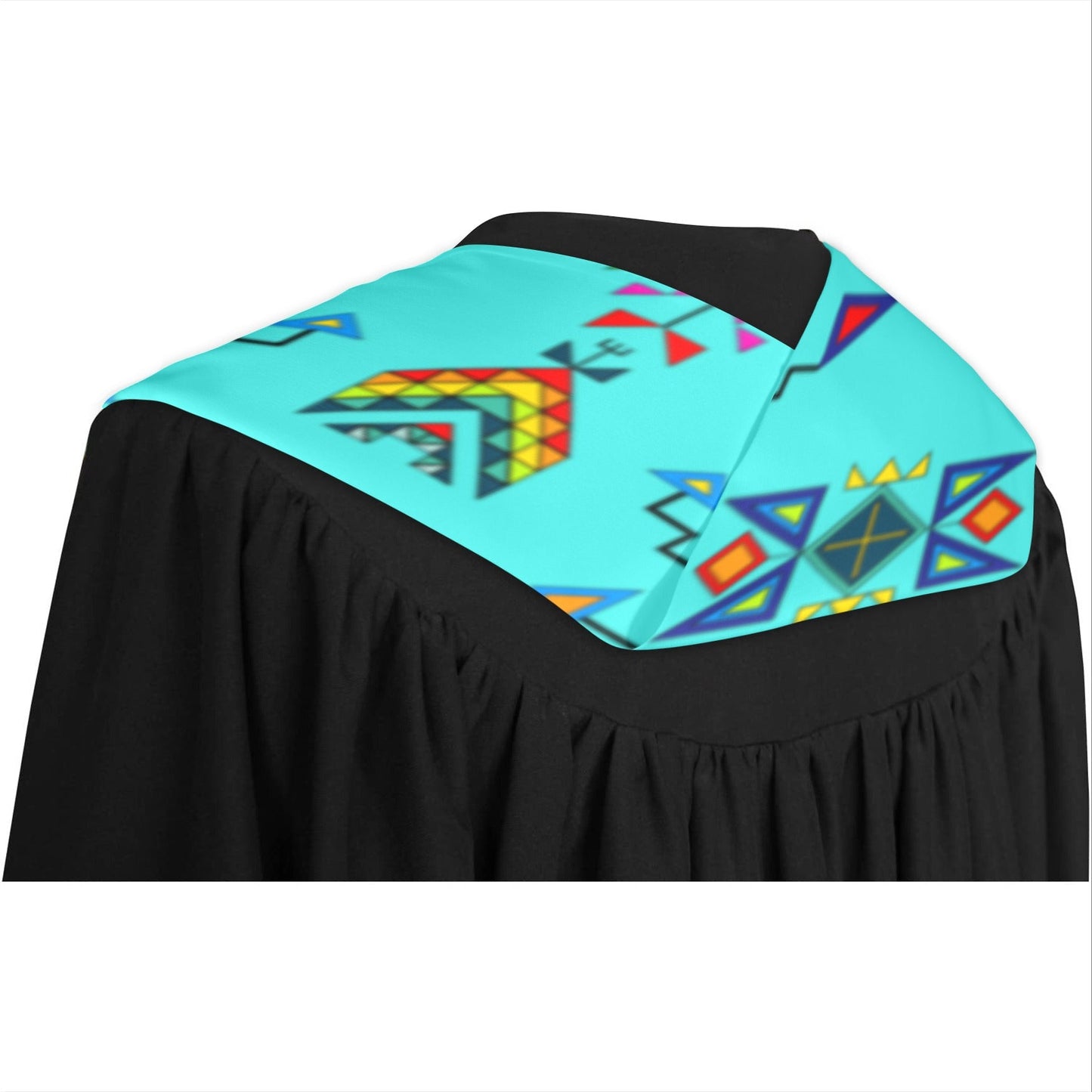 Buffalo Jump Turquoise Graduation Stole