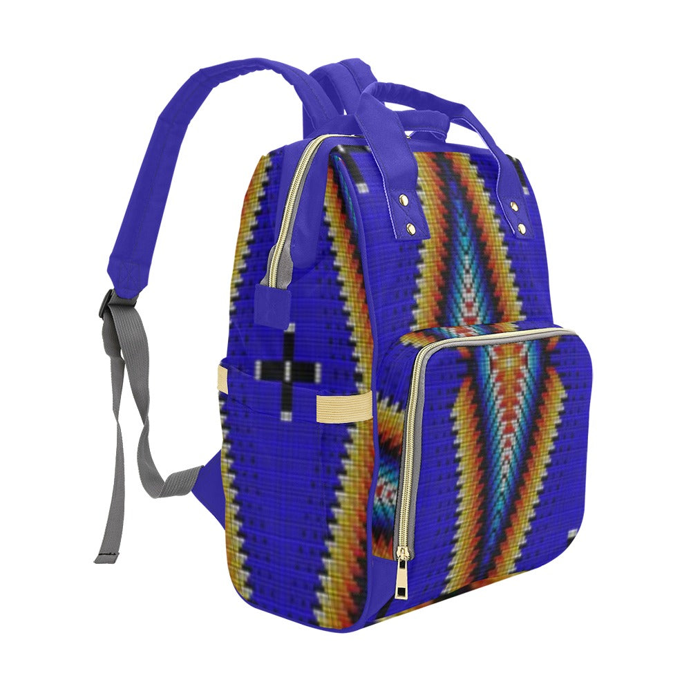 Diamond in the Bluff Blue Multi-Function Diaper Backpack/Diaper Bag