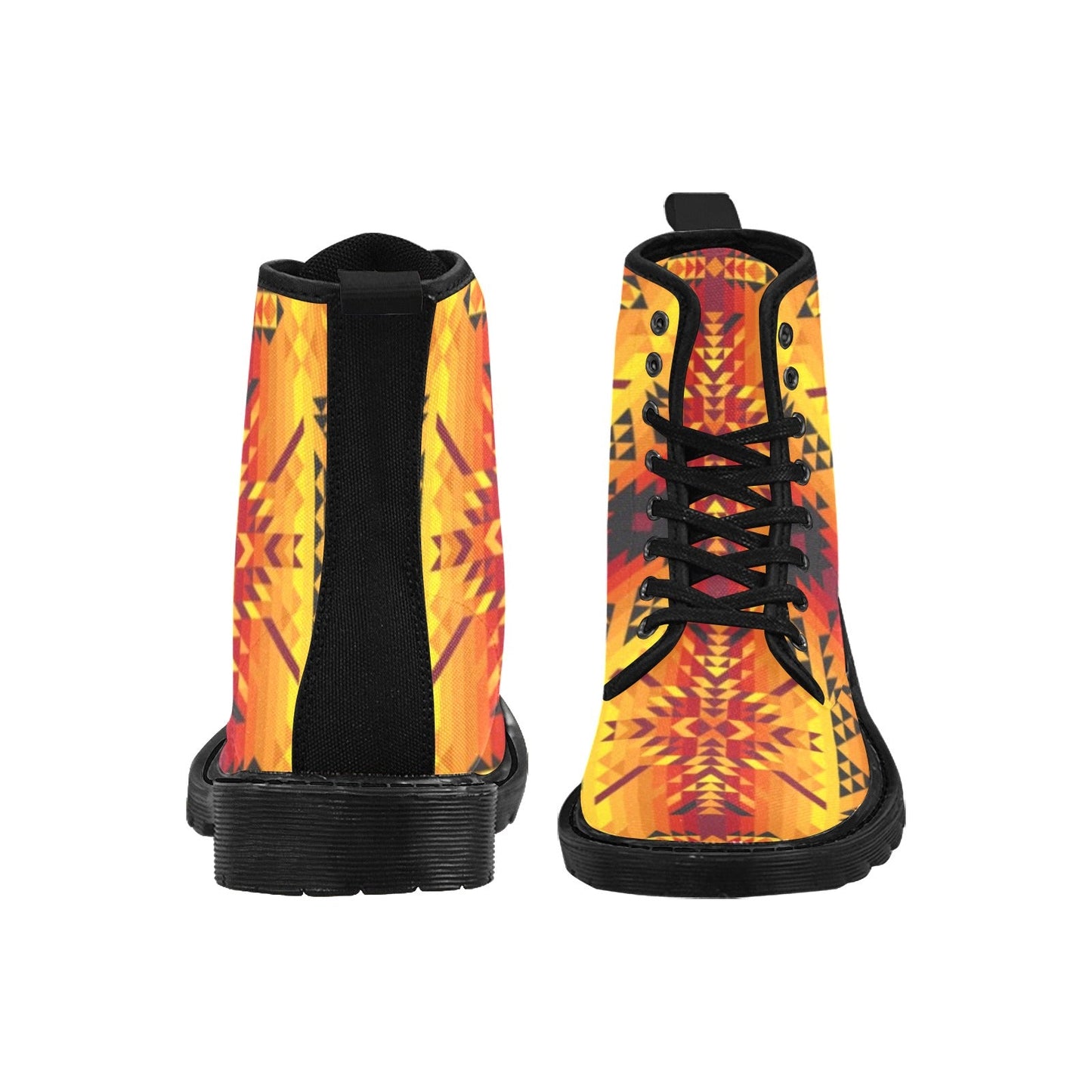Desert Geo Yellow Red Boots for Men