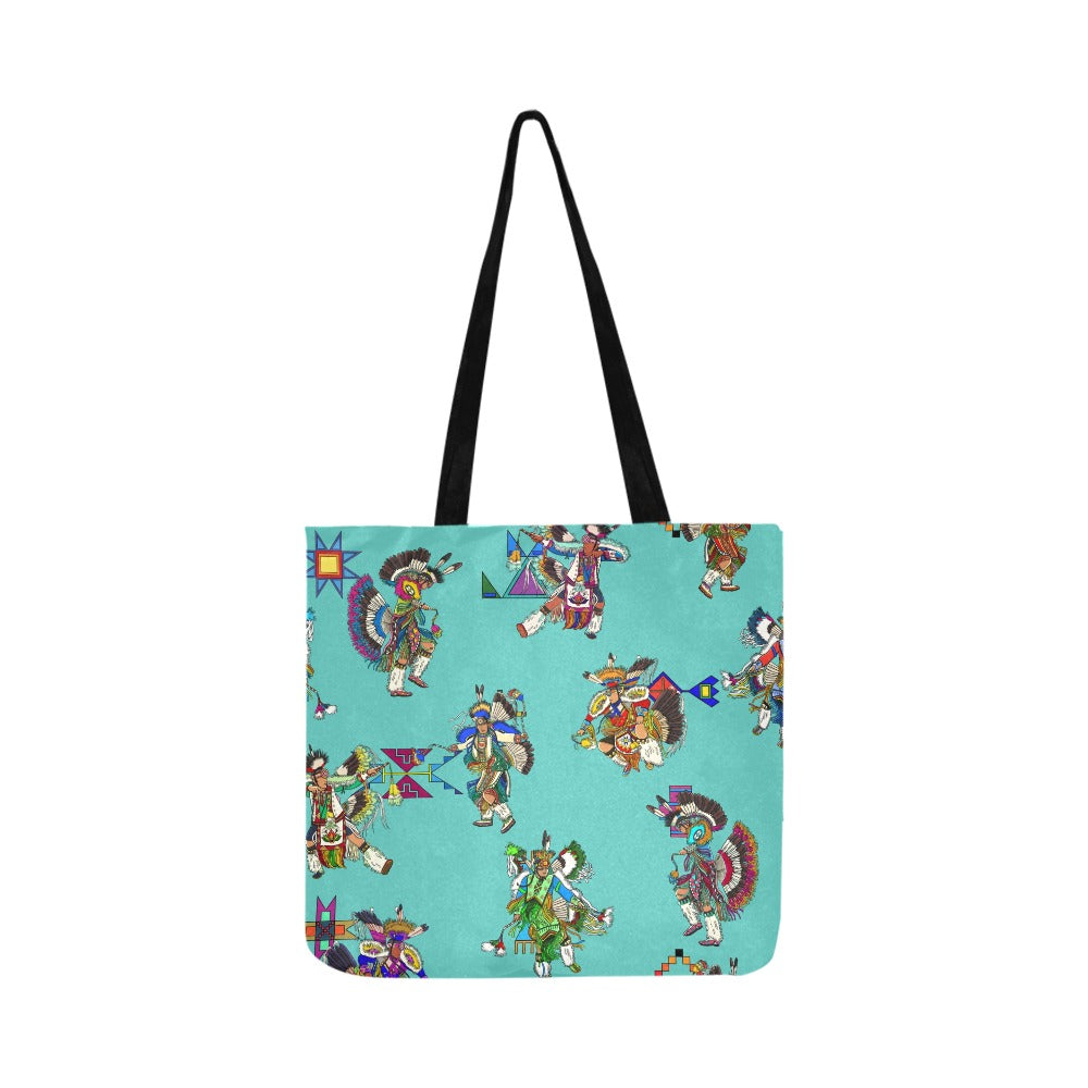 Men's Fancy Dancers Eggshell Blue Reusable Shopping Bag