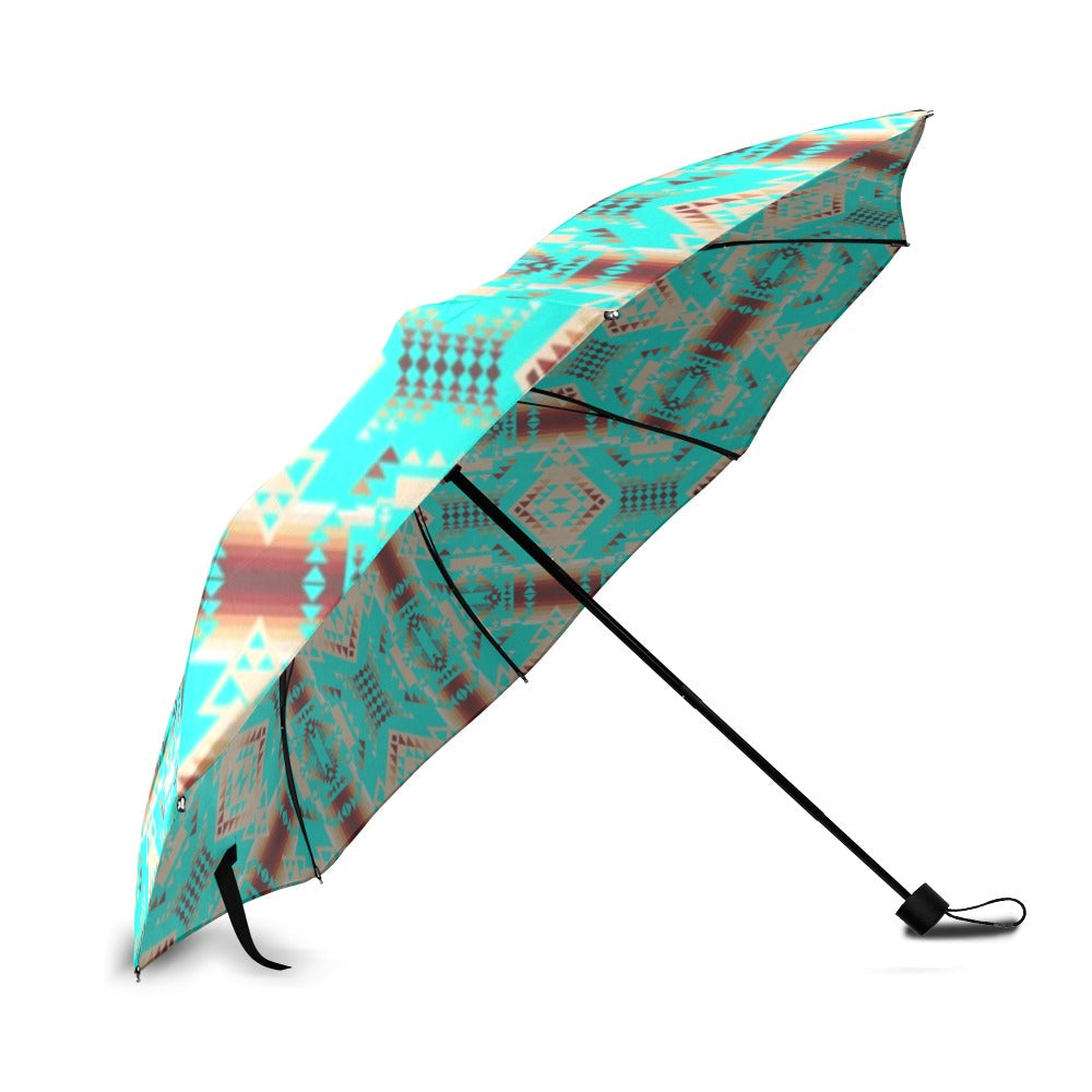 Gathering Earth Turquoise Foldable Umbrella