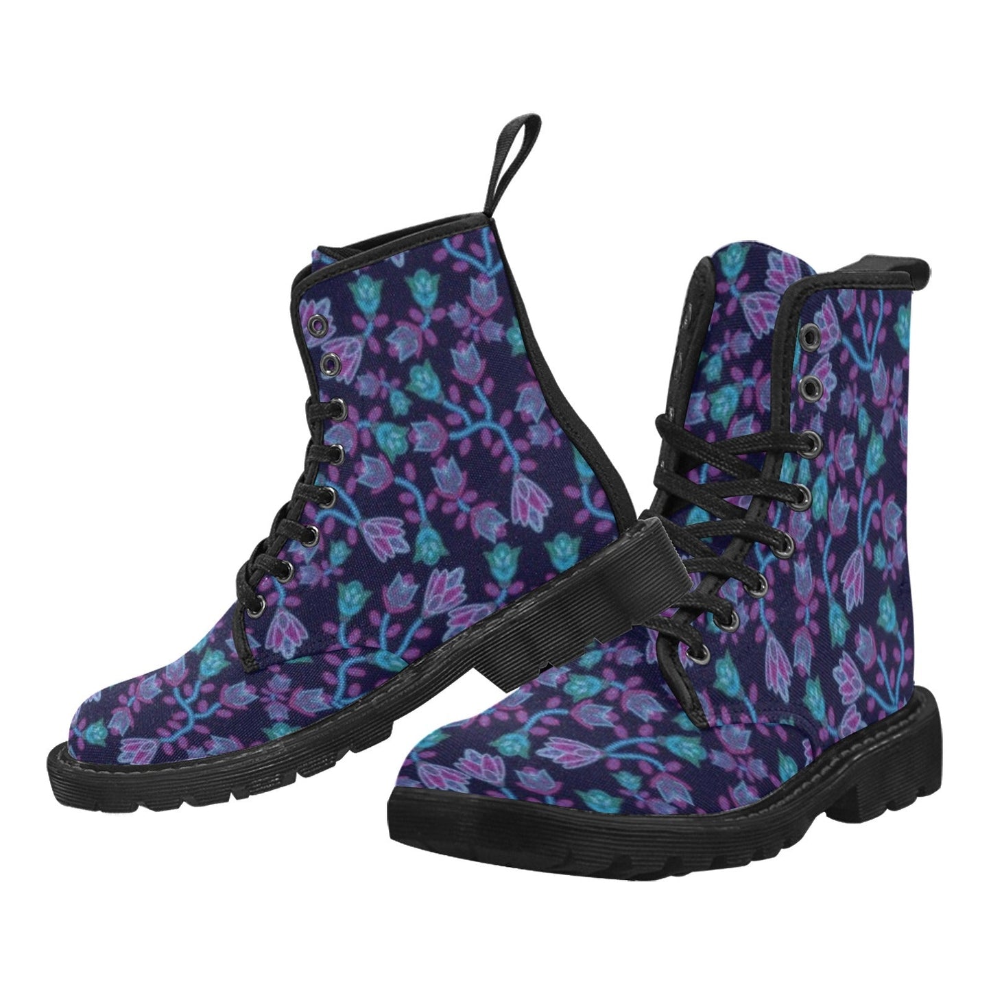 Beaded Blue Nouveau Boots for Men