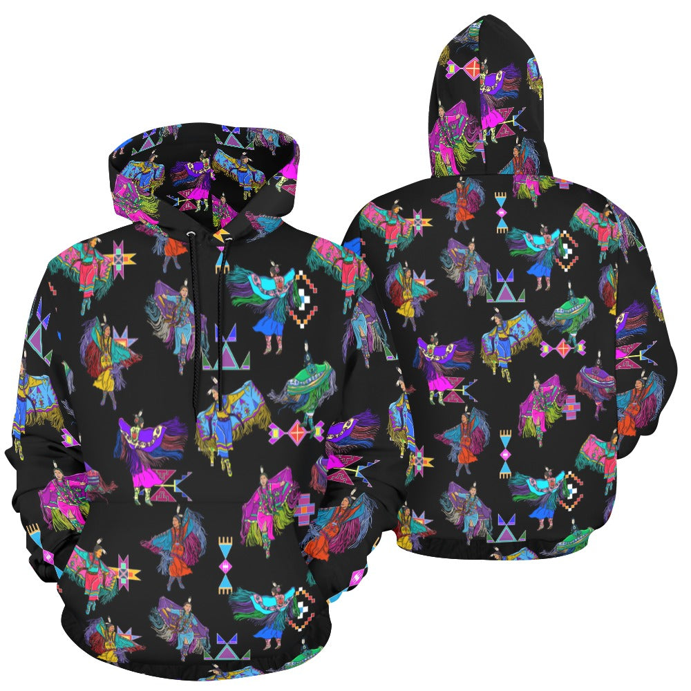 Women's Fancy Dancers Black Hoodie for Men